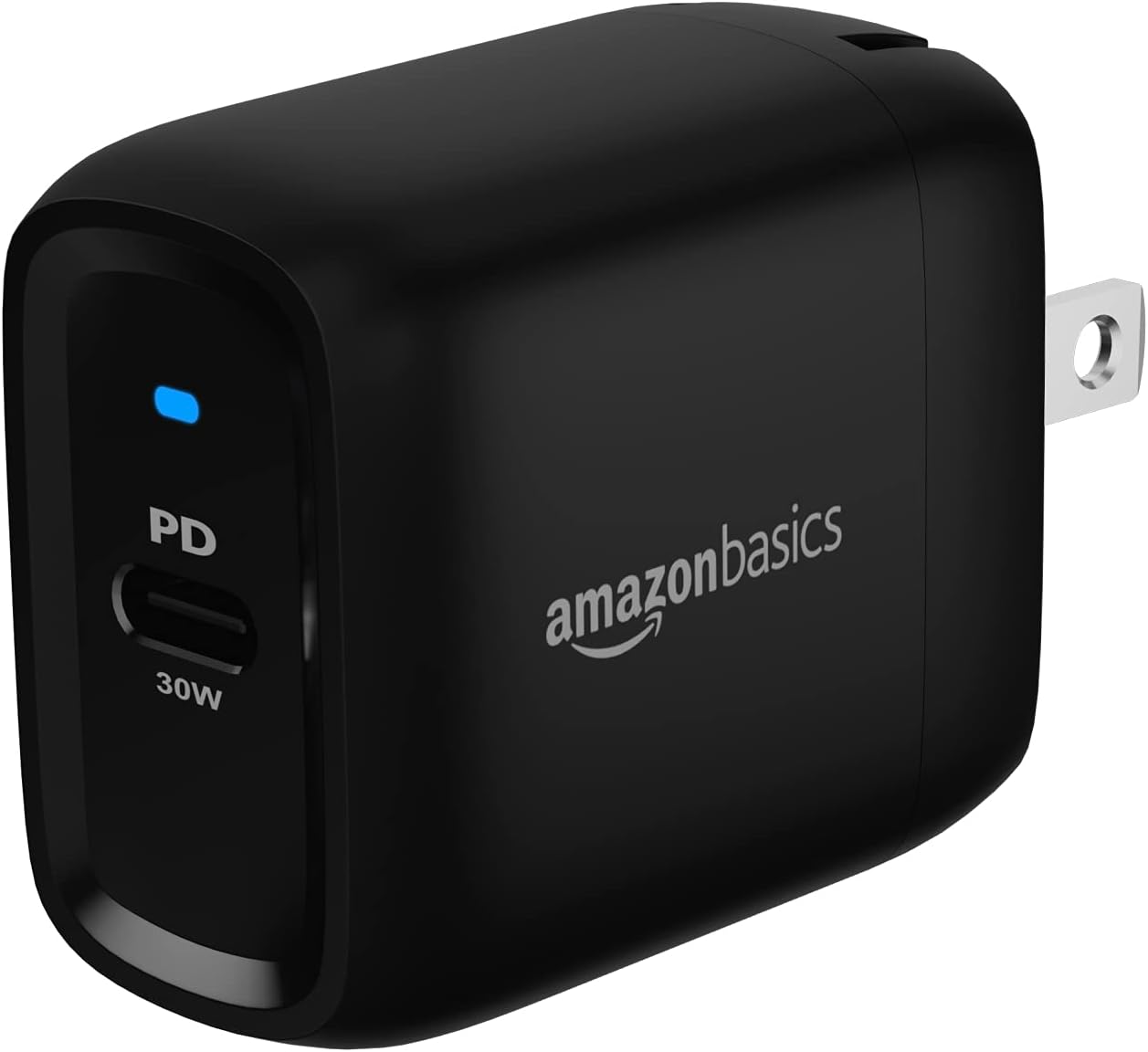 Read more about the article Amazon Basics 30W One-Port Foldable GaN USB-C Wall Charger with Power Delivery PD for Tablets & Phones (iPhone 16/15/14/13/12/11/X, iPad, Samsung, and More), Compact Travel Charger, Non-PPS, Black