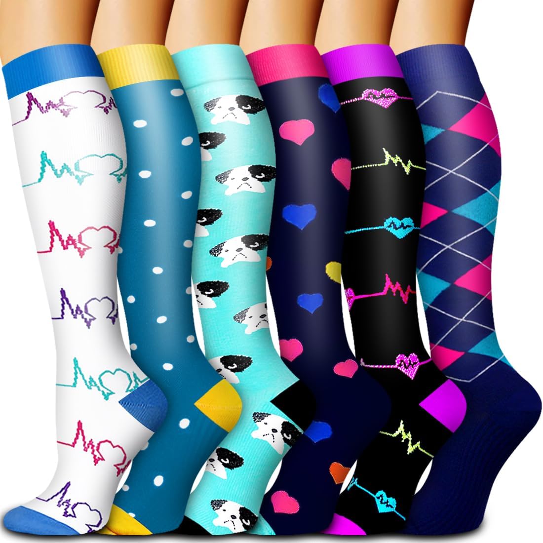 Read more about the article Bluemaple 6 Pack Copper Compression Socks for Women and Men Circulation-Best Support for Medical, Running,Nursing,Athletic