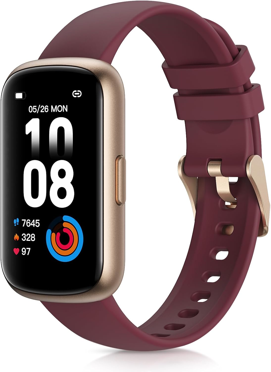 Read more about the article Fitness Tracker with 24/7 Heart Rate, Blood Oxygen, Sleep Monitor, 3ATM Waterproof Fitness Watch/Smart Watch/Activity Tracker, Pedometer/Step Counter, Calorie Tracker for Women, Wine Red