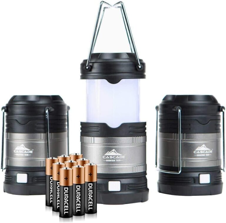 Read more about the article Cascade Mountain Tech Pop-Up IPX4 Water-Resistant LED Lantern with 4 Light Modes – 3 Pack