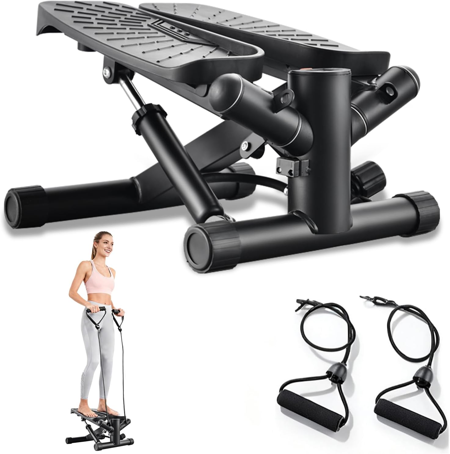 Read more about the article Steppers for Exercise at Home, Mini Stepper with Resistance Bands for Full Body Workout, Portable Stair Stepper for Home, Smooth and Quiet, Stepper Machine with LCD Monitor