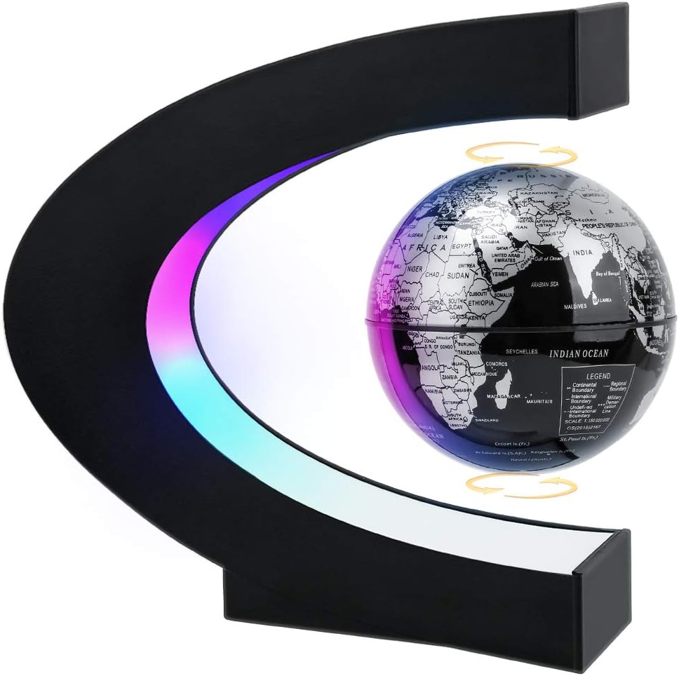 Read more about the article Magnetic Levitating Globe with LED Light, Cool Tech Gift for Men Father Boys and Girls , Birthday Gifts for Kids, Floating Globes World Desk Gadget Decor in Office Home/Display Frame Stand
