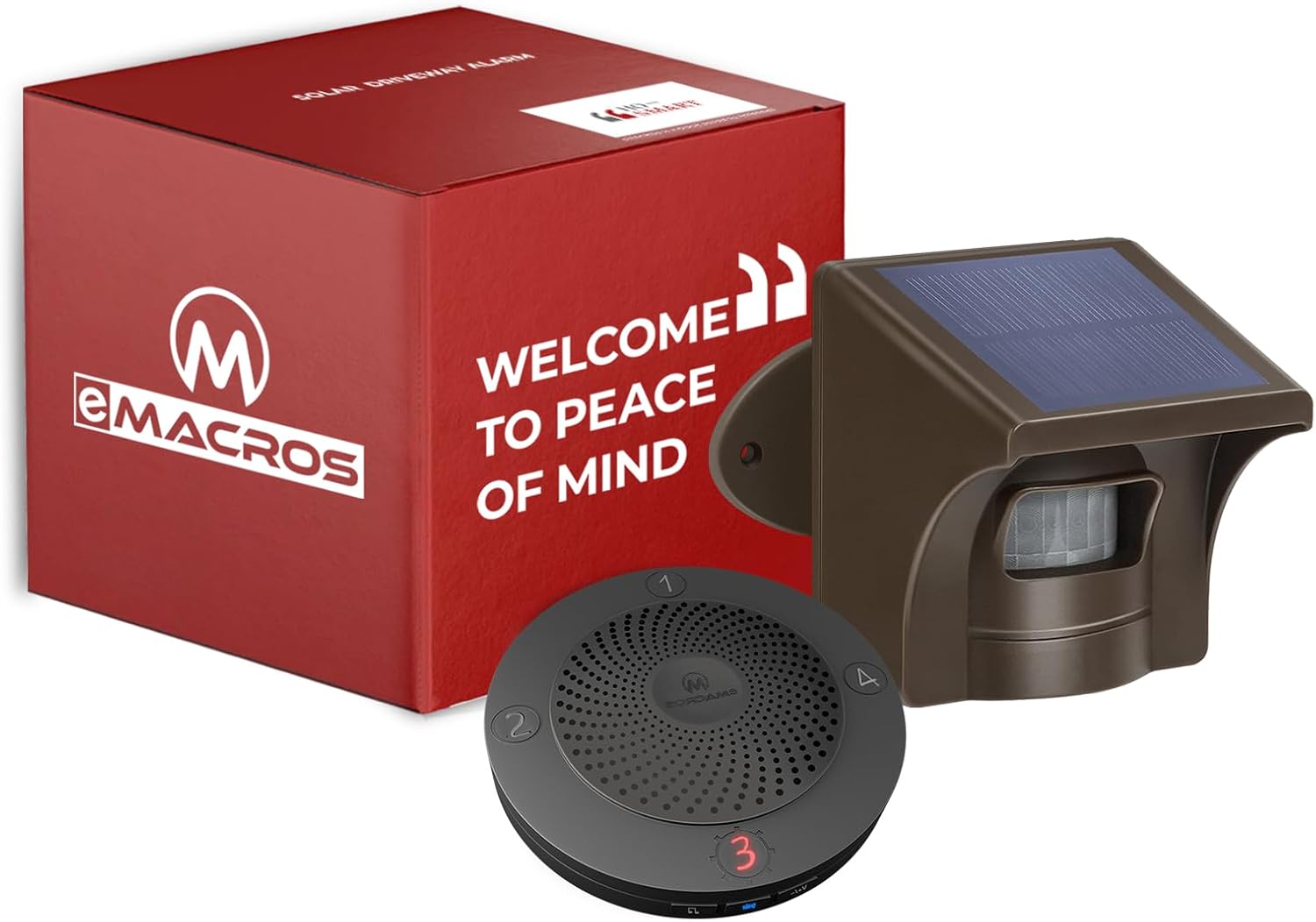 Read more about the article eMACROS Non-APP Wireless Driveway Alarm — 1/2 Mile Solar Motion Sensor with Plug-in Receiver for Driveways, Homes, Large Properties, Weatherproof Outdoor Security System