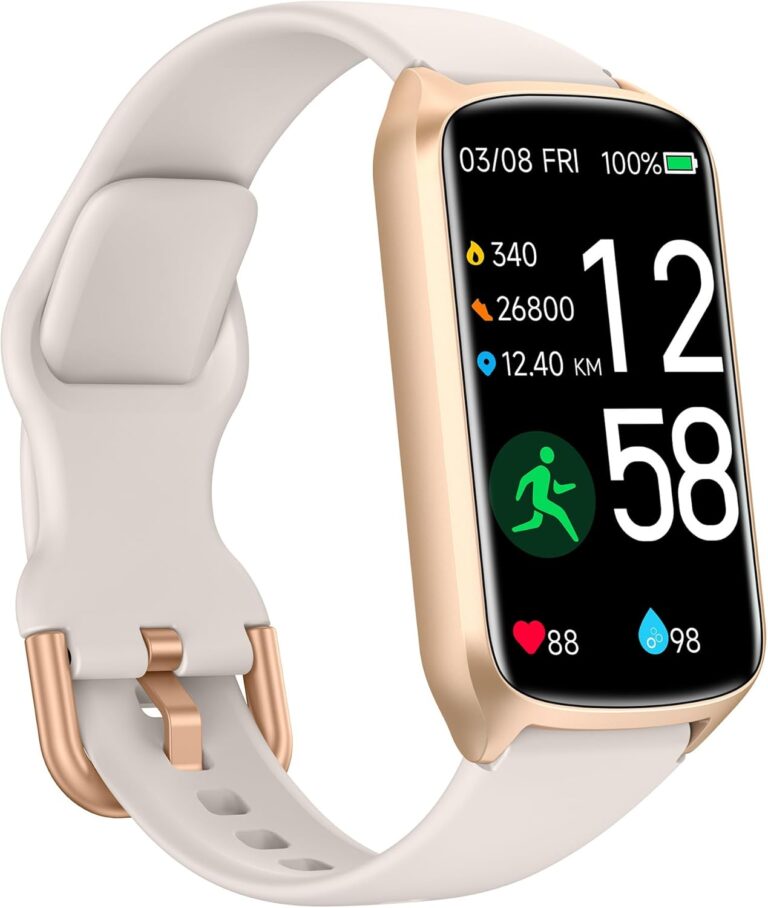 Read more about the article Health Fitness Tracker with 24/7 Heart Rate, Blood Oxygen, Blood Pressure, Sleep Tracker, 5ATM Waterproof Activity Trackers with Step Tracker, Pedometer (S & L Bands Included)
