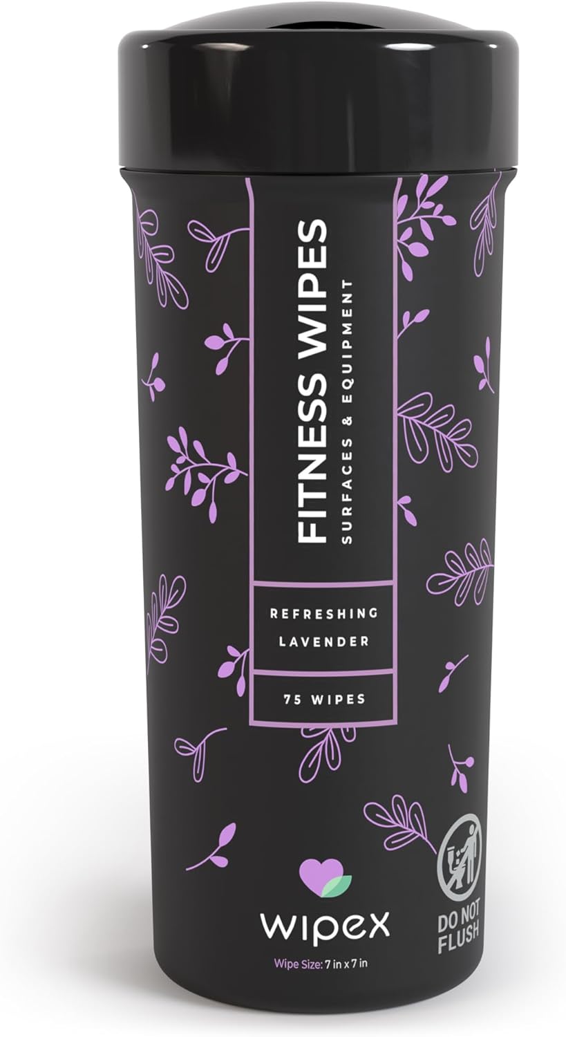 Read more about the article Wipex Yoga Mat Cleaner & Fitness Wipes – Natural Lavender & Vinegar Gym Equipment Cleaner – 75 Gym Wipes to Clean Yoga Mats, Spinning & Peloton Bikes, Weight Machines & Surfaces