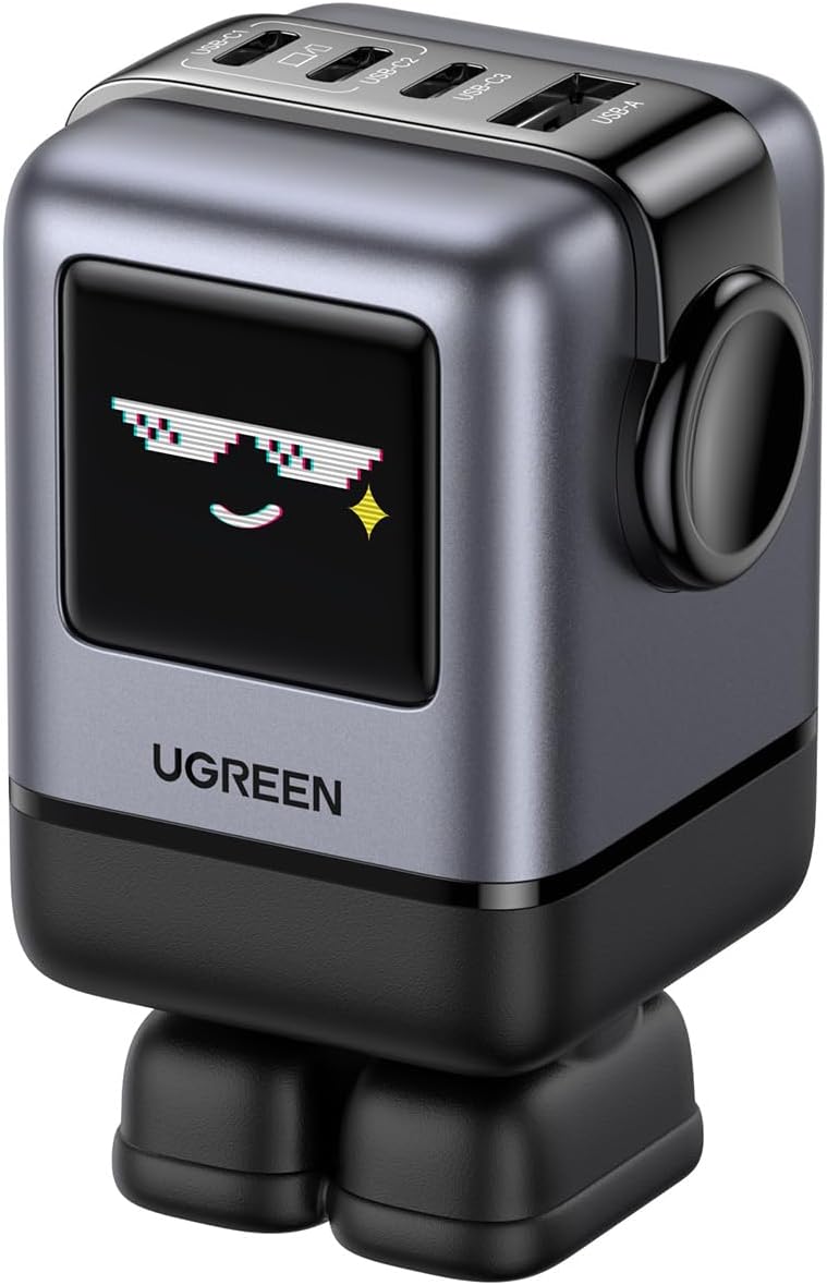 Read more about the article UGREEN Uno 100W USB C Charger, 4-Port GaN Fast Charger with LED Screen, Tech Gifts for Men Women, for MacBook Pro/Air 2025, iPad Pro, iPhone 17/16, Galaxy S25/S24, Pixel 10/9, Steam Deck, ROG Ally