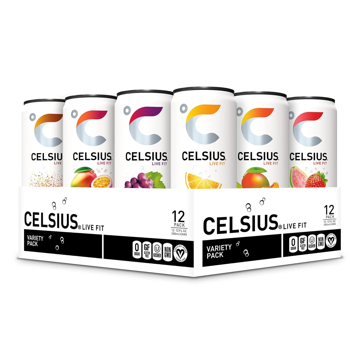 Read more about the article CELSIUS Assorted Flavors Official Variety Pack, Functional Essential Energy Drinks, 12 Fl Oz (Pack of 12)