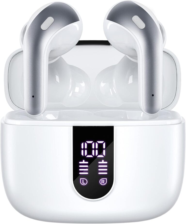 Read more about the article TAGRY Bluetooth Headphones True Wireless Earbuds 60H Playback LED Power Display Earphones with Wireless Charging Case IPX5 Waterproof in-Ear Ear buds with Mic for TV Smart Phone Laptop Computer Sports