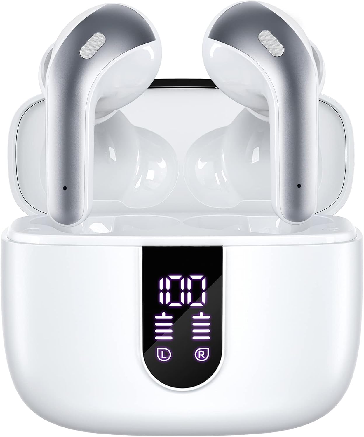 Read more about the article TAGRY Bluetooth Headphones True Wireless Earbuds 60H Playback LED Power Display Earphones with Wireless Charging Case IPX5 Waterproof in-Ear Ear buds with Mic for TV Smart Phone Laptop Computer Sports