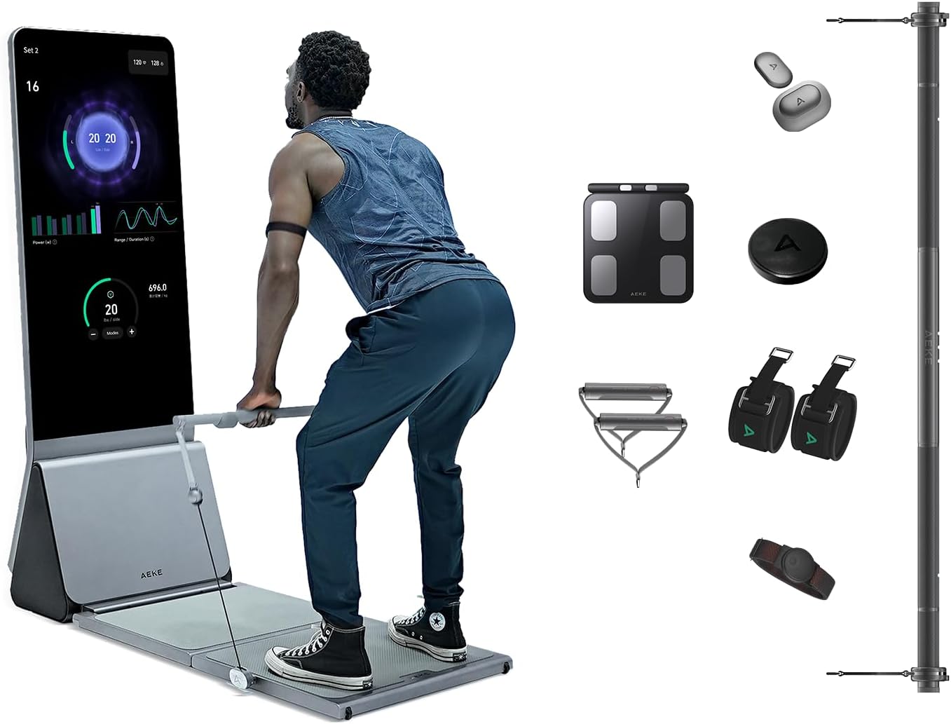 Read more about the article AEKE Smart Home Gym System- Fitness Mirror K1: AI-Powered All-in-One Fitness Machine for Full-Body Strength Training and Personalized Workout