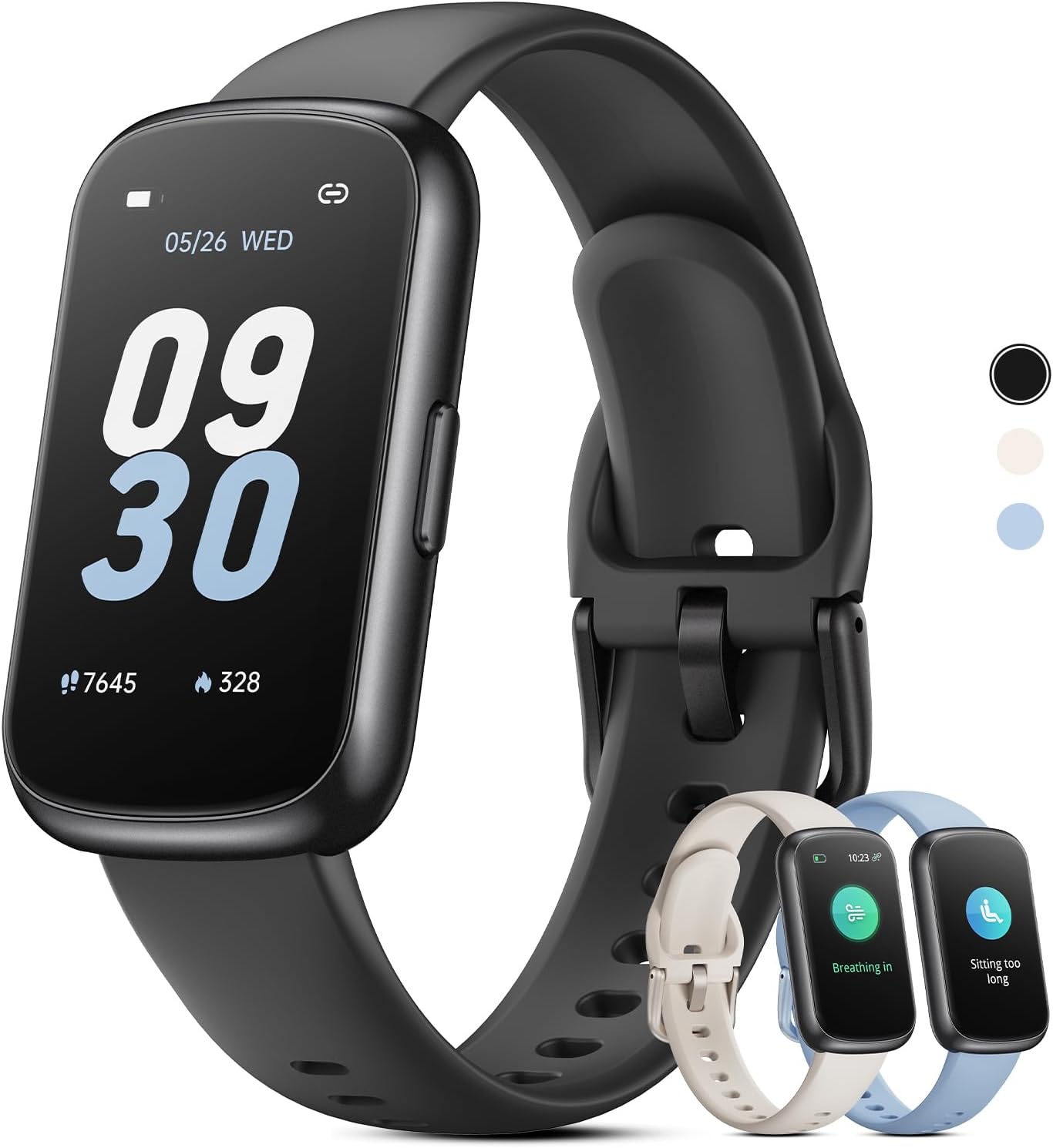 Read more about the article Health Fitness Tracker Smart Watch with 24/7 Heart Rate, Blood Oxygen, Sleep Tracker, Pedometer, 3 Colorful Bands & 3ATM Waterproof Activity Tracker with Step Calorie Counter, Space Black