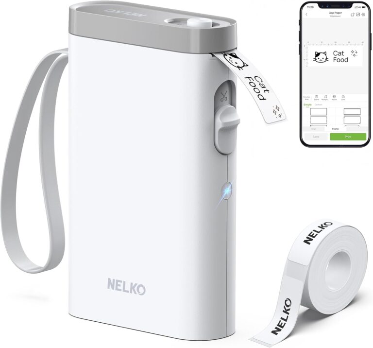 Read more about the article Nelko Label Maker Machine with Tape, P21 Bluetooth Label Printer, Wireless Mini Label Makers with Multiple Templates for School Office Home, White
