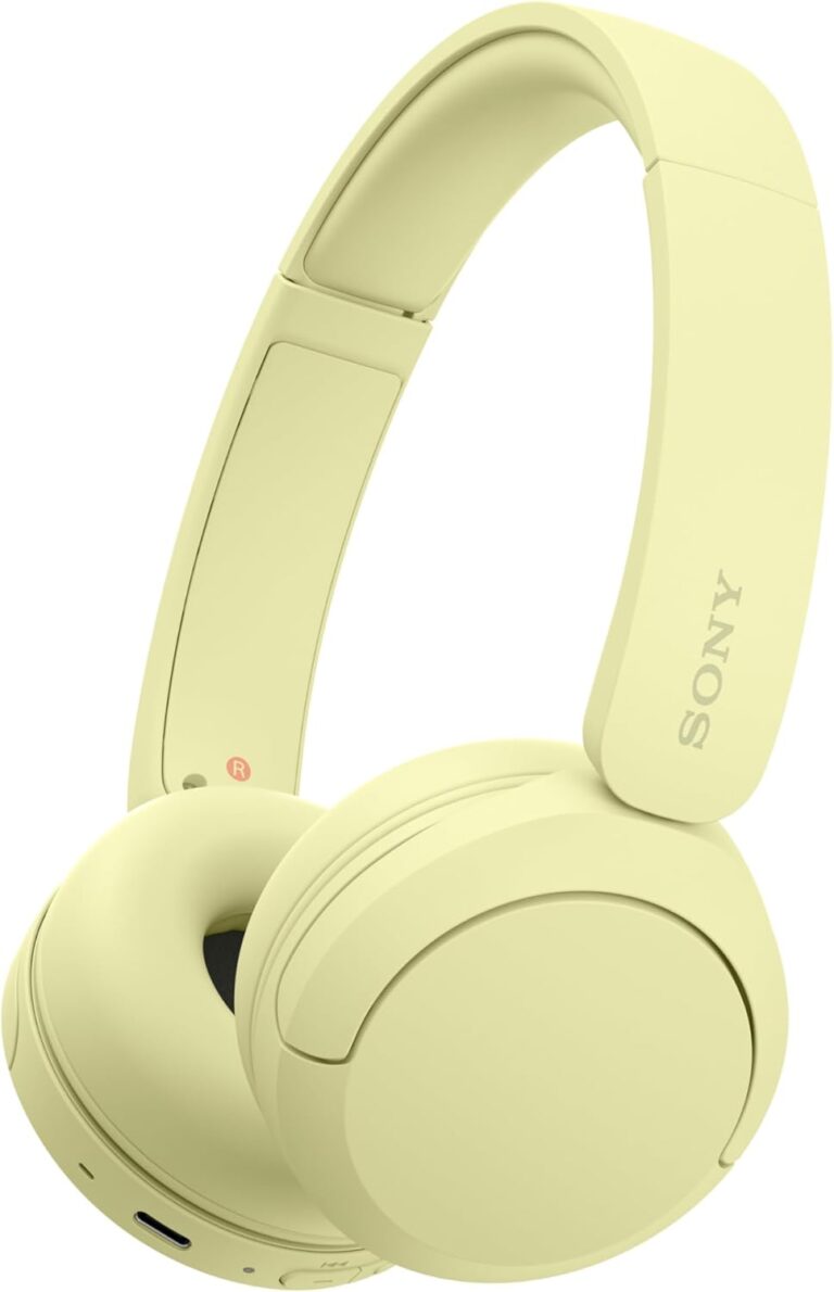 Read more about the article Sony WH-CH520 Wireless Headphones Bluetooth On-Ear Headset with Microphone and up to 50 Hours Battery Life with Quick Charging, Butter Yellow