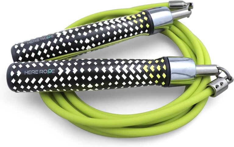 Read more about the article HEREROPE 1/4LB Weighted Jump Rope for Speed, Cardio, Boxing & Workout, Skipping Rope with Ball-bearing, Comfortable & Ergonomic Grip, Tangle Free Cable, Jump Ropes for Men Women Fitness