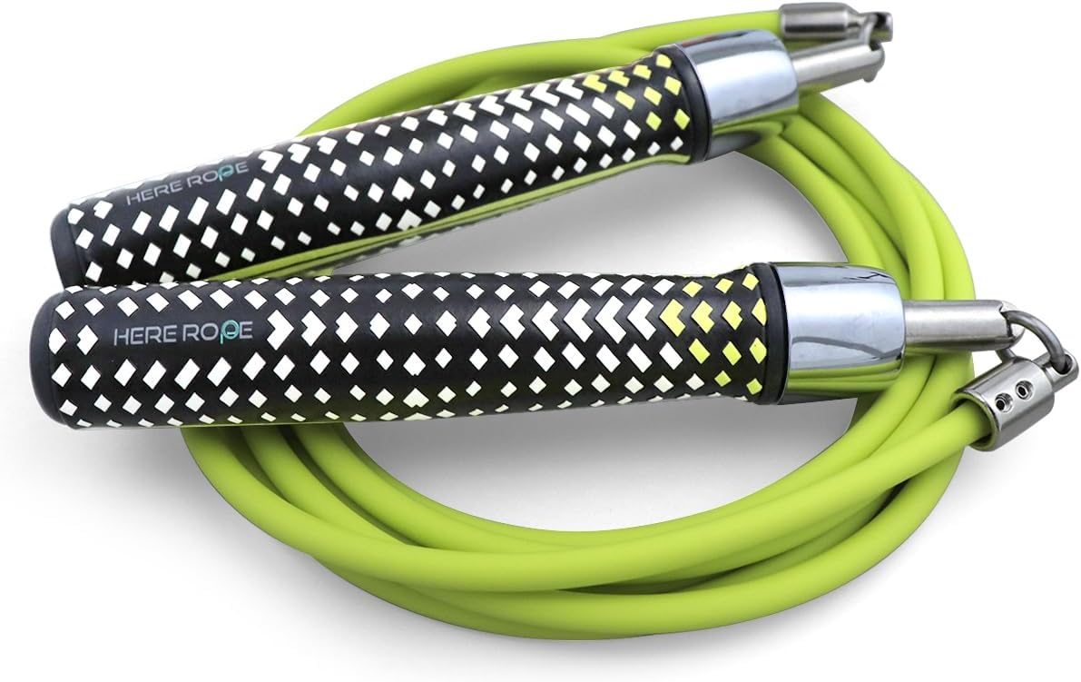 Read more about the article HEREROPE 1/4LB Weighted Jump Rope for Speed, Cardio, Boxing & Workout, Skipping Rope with Ball-bearing, Comfortable & Ergonomic Grip, Tangle Free Cable, Jump Ropes for Men Women Fitness