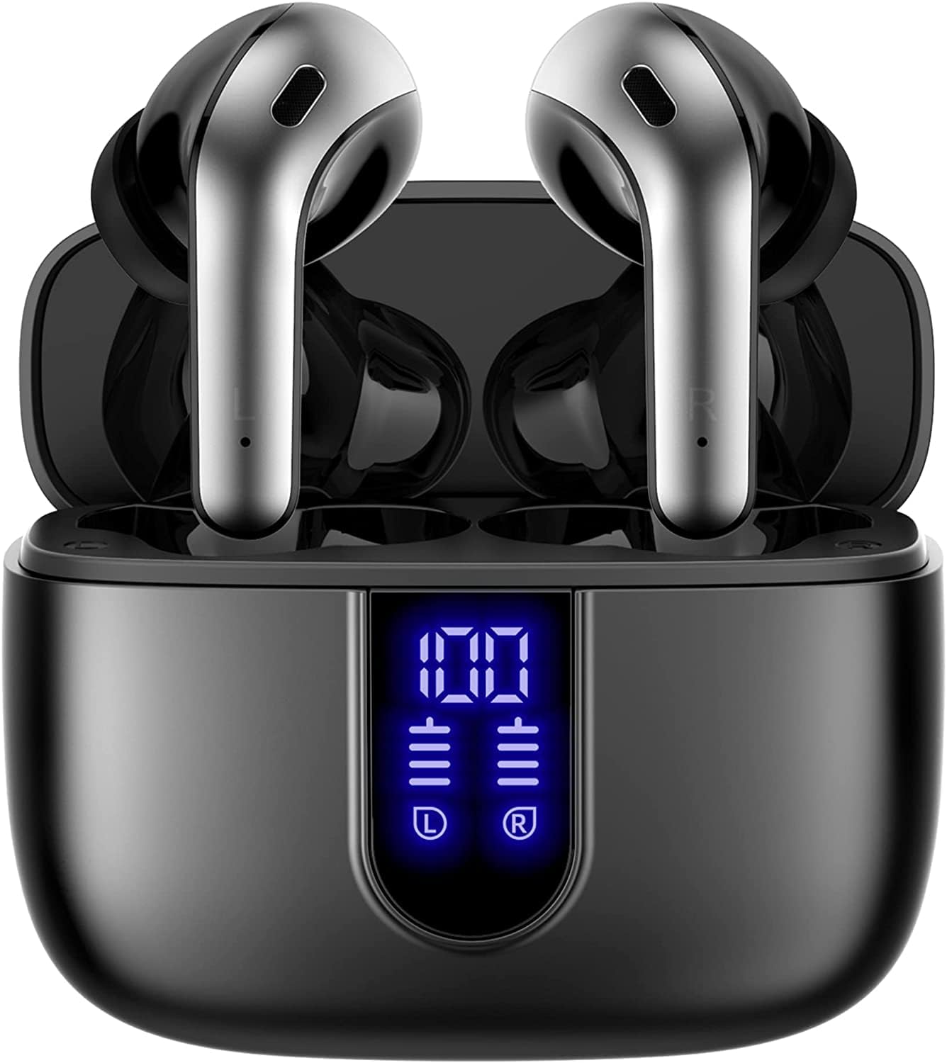 Read more about the article TAGRY Bluetooth Headphones True Wireless Earbuds 60H Playback LED Power Display Earphones with Wireless Charging Case IPX5 Waterproof in-Ear Ear buds with Mic for TV Smart Phone Laptop Computer Sports