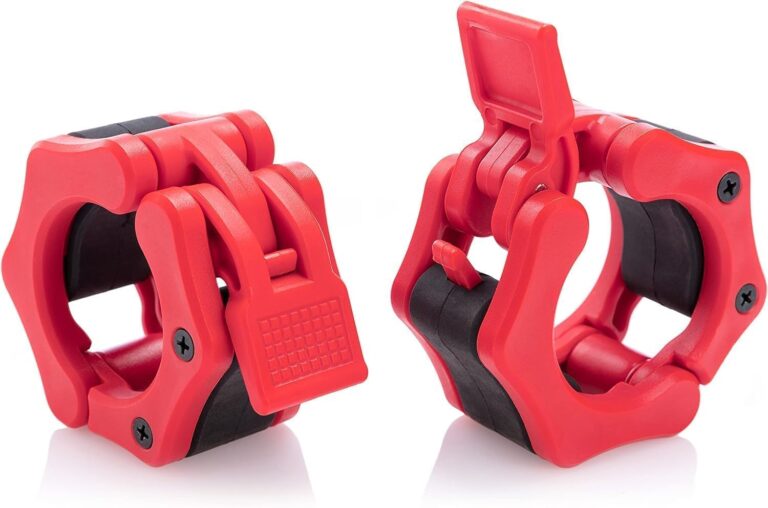 Read more about the article Olympic Barbell Collar 2 inch Quick Release Pair of Locking 2″ Pro Weight Bar Plate Locks Clamp Clips for Workout Weightlifting Fitness Training