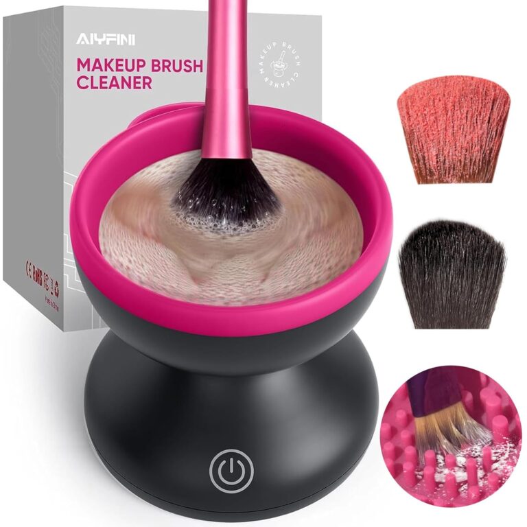 Read more about the article Alyfini Electric Makeup Brush Cleaner Machine, Powerful Friction Removes Residue on Make up Brushes Set/Sponge/Powder Puffs, Efficient Cleaning, Portable Spinning Washer, Save Cleanser & Shampoo