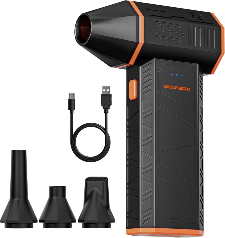 Read more about the article WOLFBOX MF50 Compressed Air Duster-110000RPM Super Power Electric Air Duster, 3-Gear Adjustable Mini Blower with Fast Charging, Dust Blower for Computer, Keyboard, House, Outdoor and Car