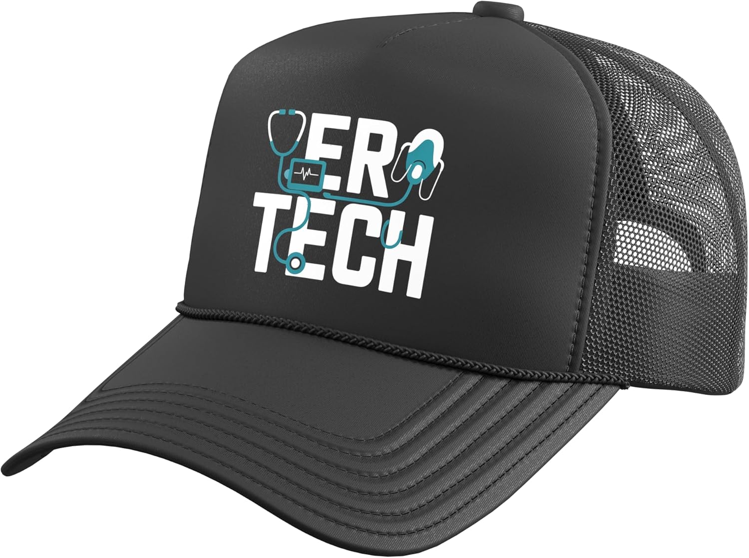 Read more about the article ER Tech Stethoscope Heartbeat Design Trucker Hat with Adjustable Mesh Back