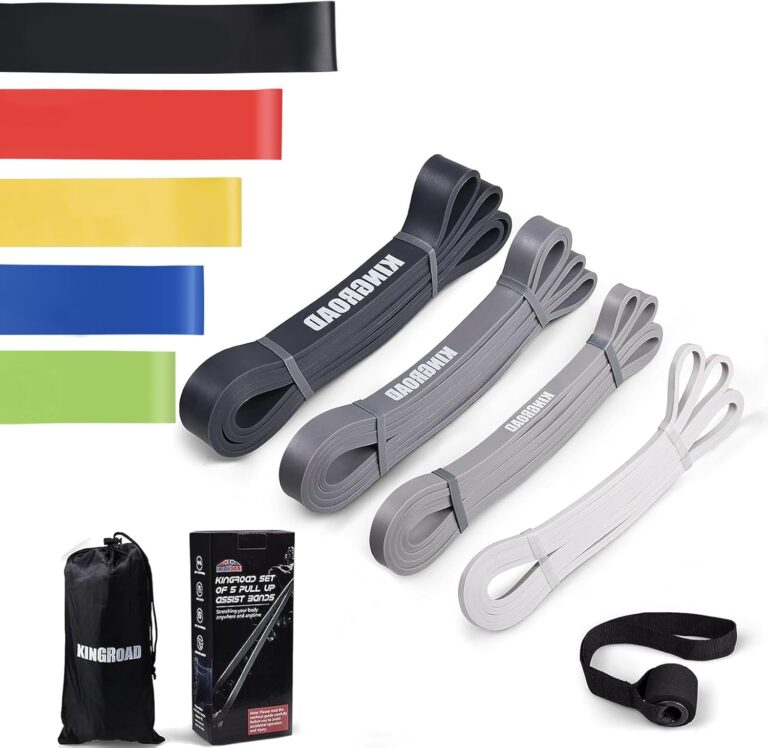 Read more about the article Resistance Band Pull Up Assistance Bands,Set of 5 Resistance Heavy Duty Exercise Stretch Fitness Bands for Stretching Power Lifting Workout Training with Instruction Guide