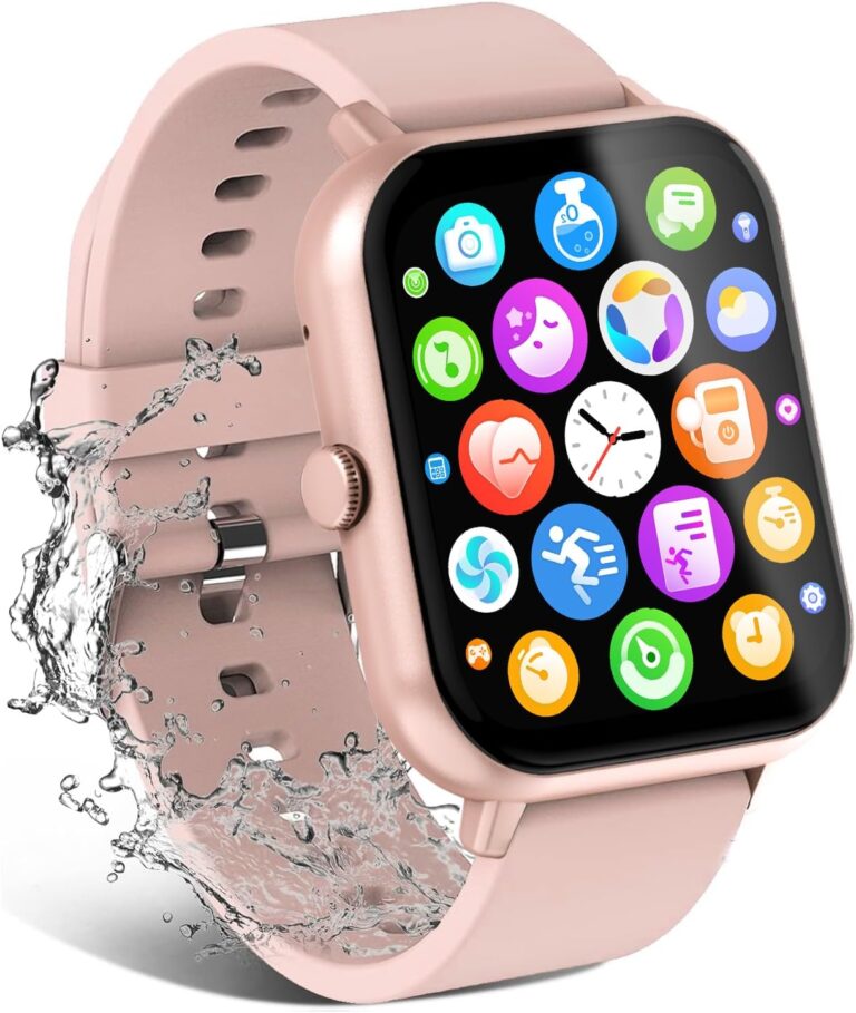 Read more about the article Smart Watch for Men Women Compatible with IOS Android Phone, 1.83″ Full Touchscreen IP68 Waterproof Smart Watches,Fitness Tracker with Make/Recive Call 123+ Sport Modes Heart Rate/Sleep Monitor,Pink
