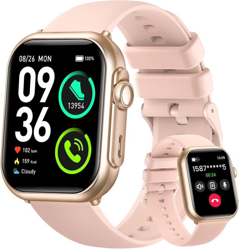 Read more about the article Health & Fitness Trackers for Women Men: 30 Day Battery Life Activity Tracker with Answer/Make Call Blood Pressure SpO2 Sleep Heart Rate Monitor 120+ Sports 5ATM Smart Watch for iPhone Android Reloj