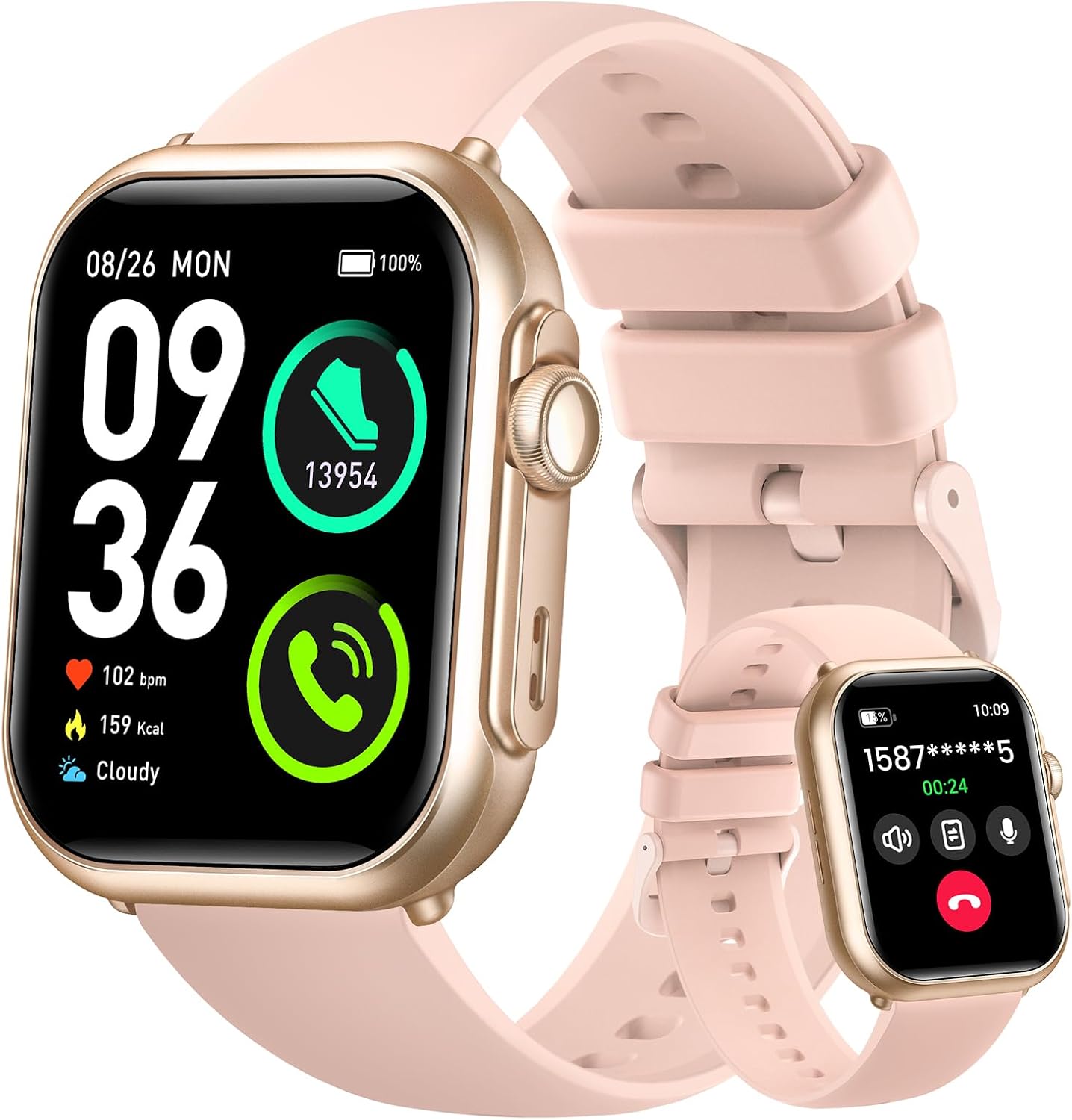 Read more about the article Health & Fitness Trackers for Women Men: 30 Day Battery Life Activity Tracker with Answer/Make Call Blood Pressure SpO2 Sleep Heart Rate Monitor 120+ Sports 5ATM Smart Watch for iPhone Android Reloj