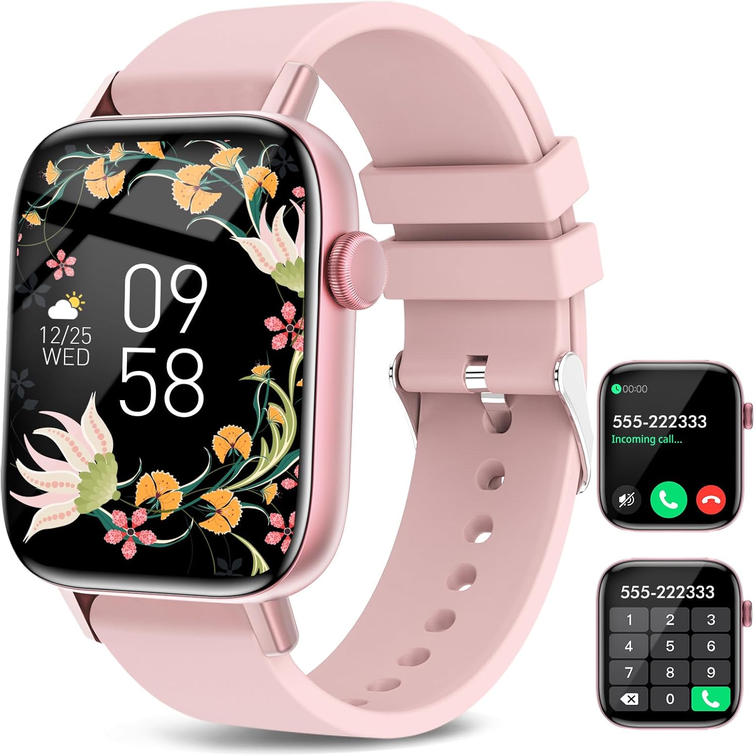 Read more about the article Smart Watch for Android iPhone-Call Receive/Dial/Read Message/AI Control-1.9″ HD Screen-IP67 Waterproof Fitness Smartwatch-Blood Pressure/Heart Rate/SpO2/Sleep Monitor (Light Pink)