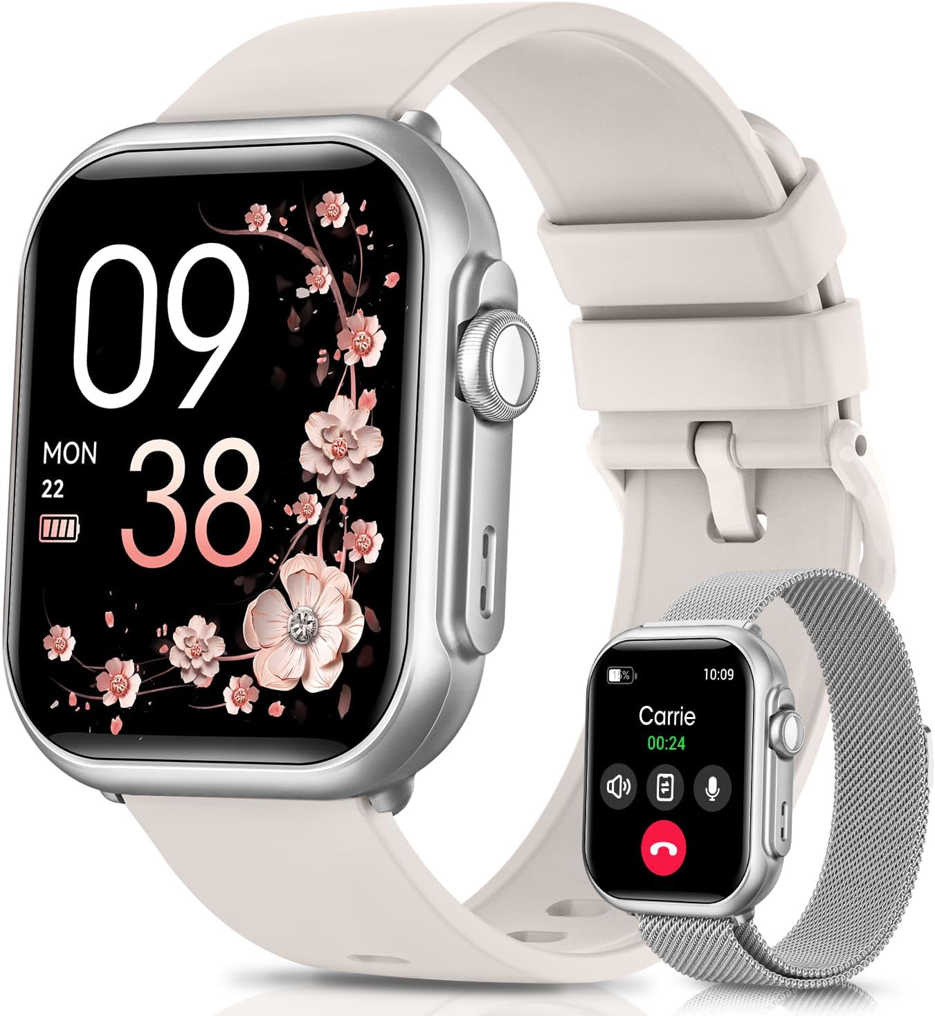 Read more about the article Smart Watches for Fitness Women Men : Smart Watch for iPhone&Android Bluetooth Call with 30 Day Life Sleep for SpO2 Heart Rate Monitor,IP68,Fitness Tracker with 120+Sport,Reloj Inteligente, 2 Bands