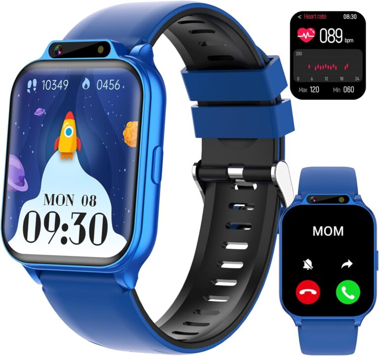 Read more about the article Kids Smart Watch with Fitness Tracker, Waterproof, Heart Rate/Sleep Monitor, Sport Mode, Camera, Video, Recorder, Music, DIY Wallpaper, Game, SOS Button, NO APP/Phone, Gifts for Boy Girl 4-13 Year Old
