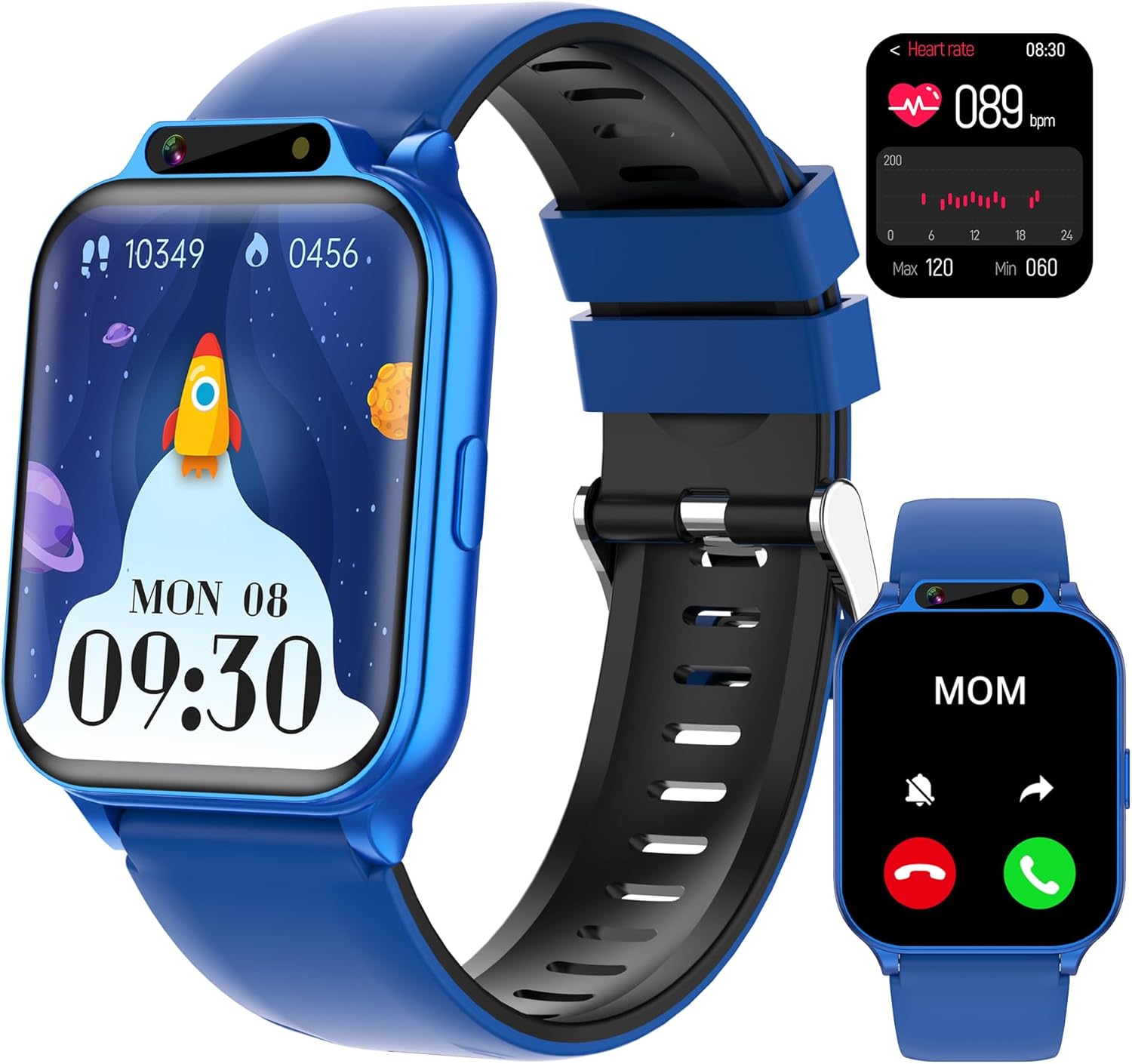 Read more about the article Kids Smart Watch with Fitness Tracker, Waterproof, Heart Rate/Sleep Monitor, Sport Mode, Camera, Video, Recorder, Music, DIY Wallpaper, Game, SOS Button, NO APP/Phone, Gifts for Boy Girl 4-13 Year Old