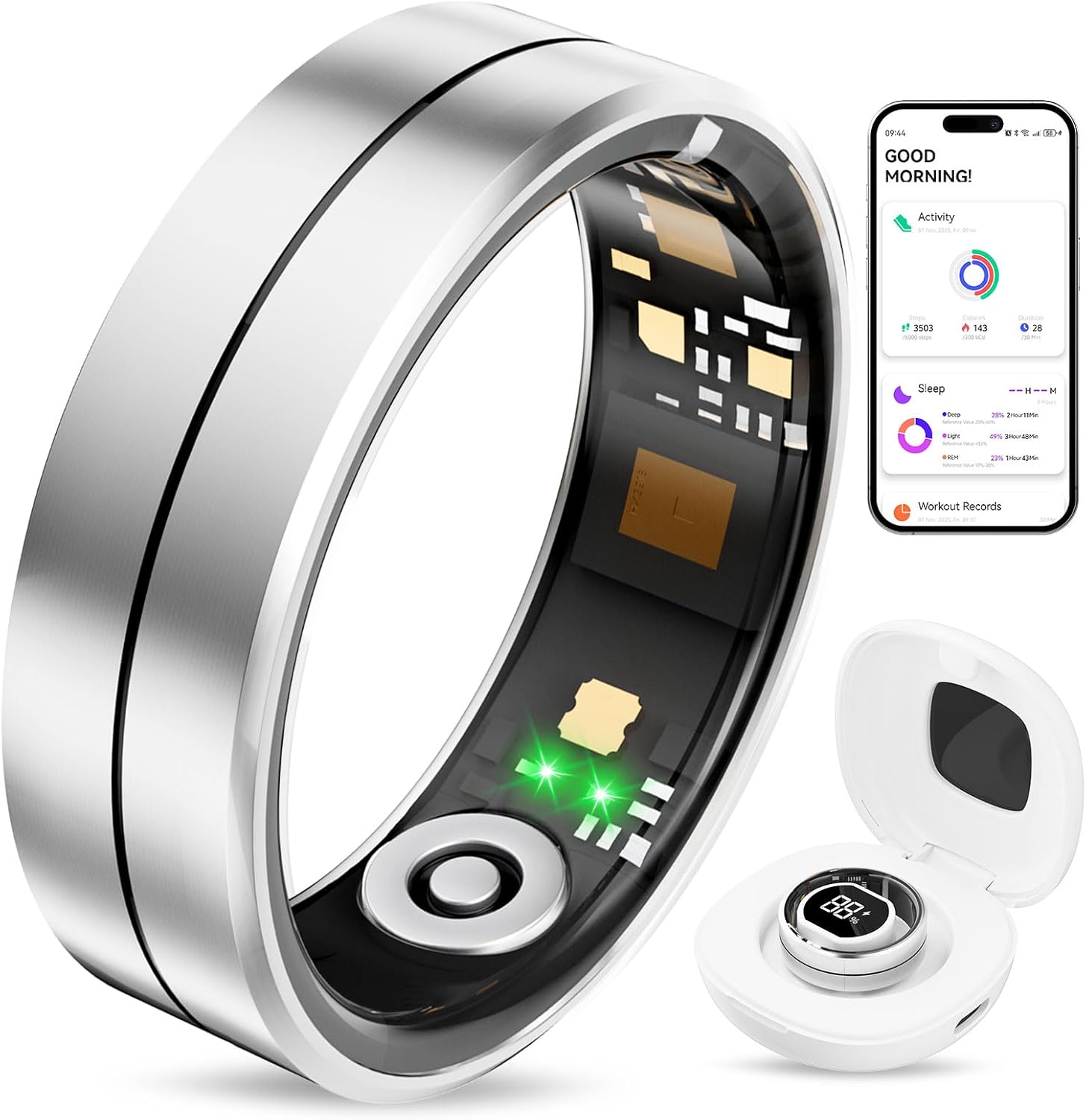 Read more about the article Fvtga Smart Ring for Women Men – Fitness Health Tracker with Sleep Monitoring Heart Rate and Activity Tracking,Blood Oxygen Monitor IP68 Waterproof No Subscription Fee iOS Android Compatible(Silver9)