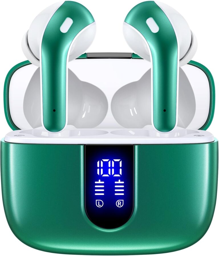 Read more about the article TAGRY Bluetooth Headphones True Wireless Earbuds 60H Playback LED Power Display Earphones with Wireless Charging Case IPX5 Waterproof in-Ear Ear buds with Mic for TV Smart Phone Laptop Computer Sports