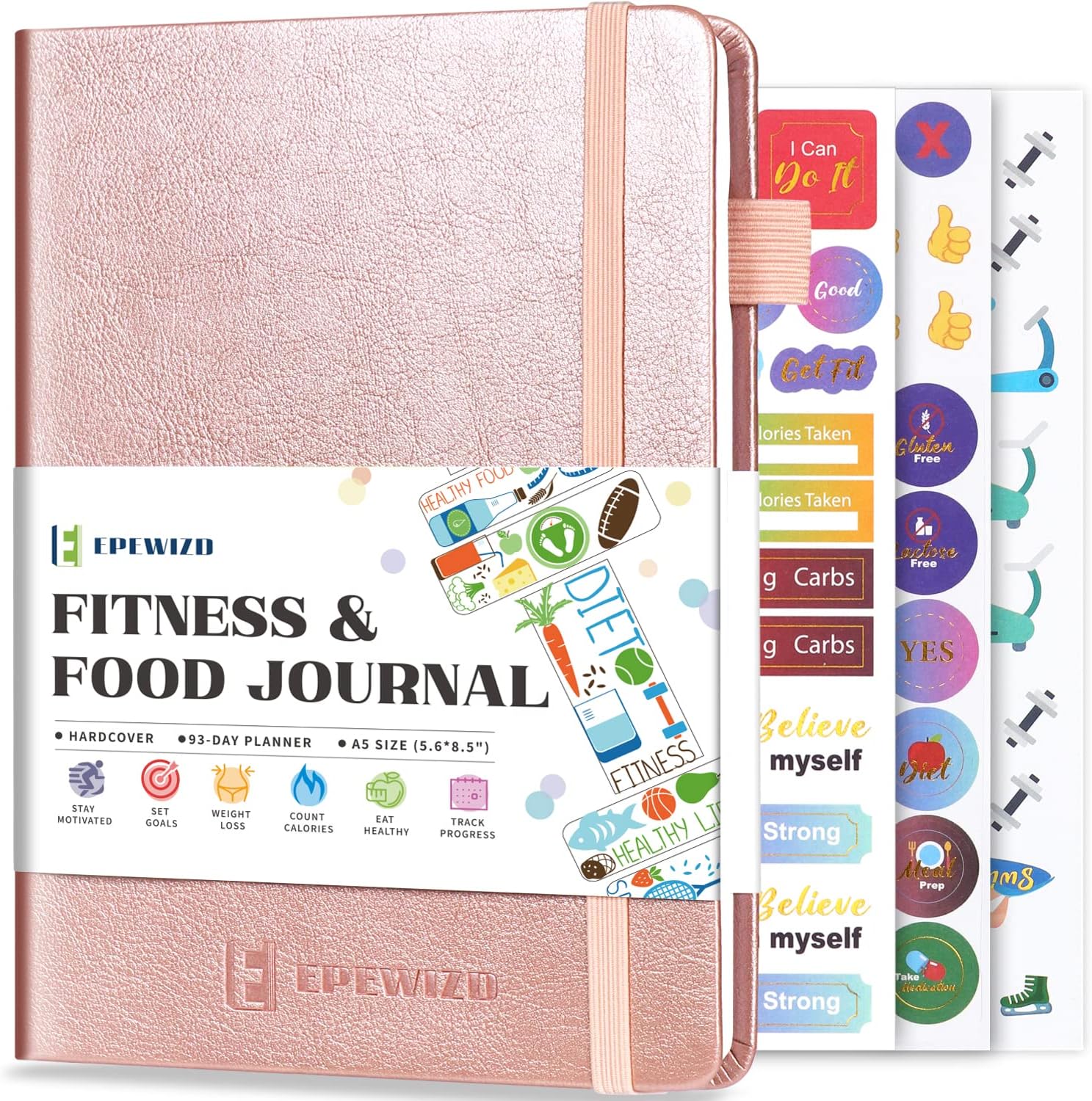 Read more about the article EPEWIZD Food and Fitness Journal Hardcover Wellness Planner Workout Journal for Women Men to Track Meal and Exercise Count Calories Weight Loss Diet Training Weight Loss Tracker Undated Home and Gym
