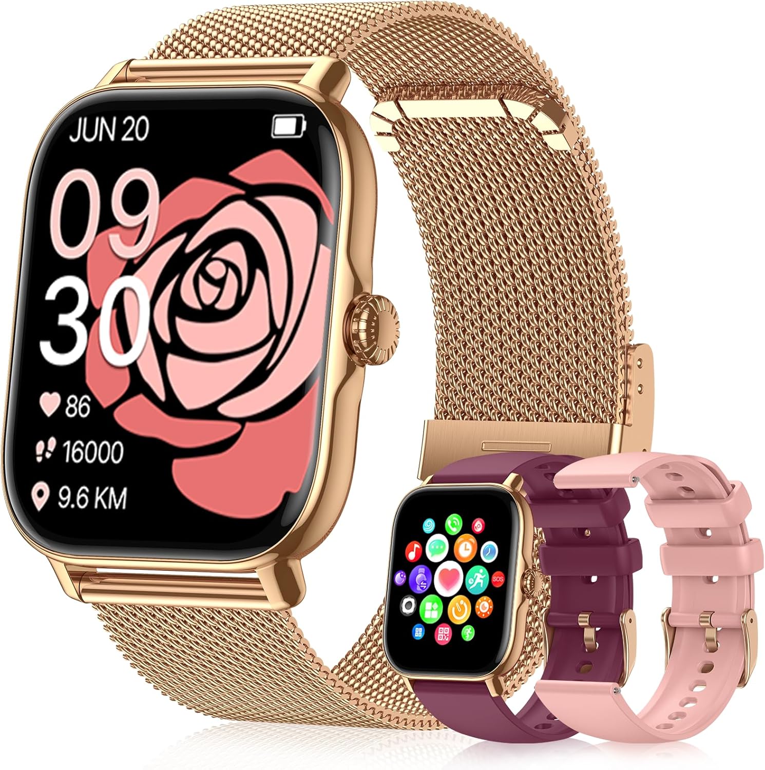 Read more about the article Smart Watches for Women Men, Steps Counter Fitness Tracker Watch for Android iPhone with Sleep Calorie Monitor and 110+ Sports, IP68 Waterproof, Pedometer Smartwatch (Gold, 1.91)