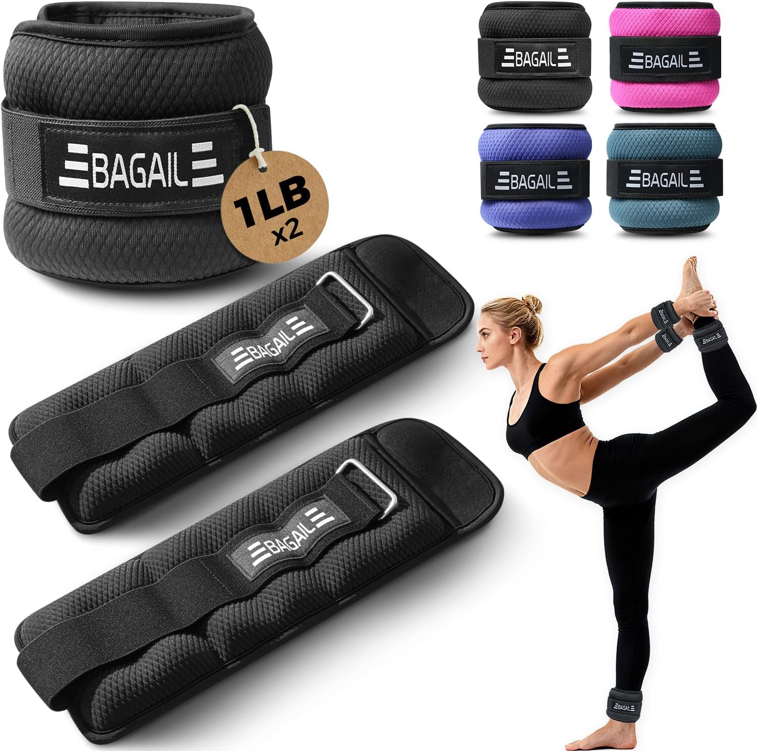 Read more about the article BAGAIL Ankle and Wrist Weights for Women & Men, 1 Pair 1/2/4/6/8/10 LBS Leg Weight with Sleek Design & Secure Fit, Arm Weighted Set for Walking, Running, Home Fitness & Physical Therapy