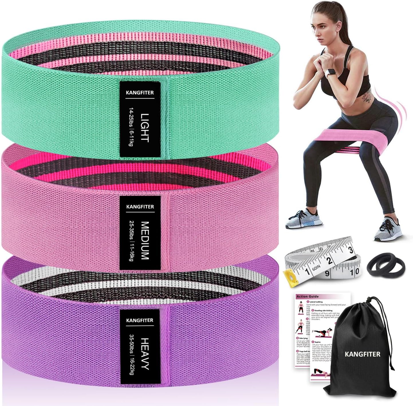 Read more about the article Non-Slip Fabric Resistance Bands for Working Out, Loop Exercise Bands for Booty Leg, Butt, Glute, Stretch Workout Bands for Women & Men, Hip Elastic Bands for Home Gym Fitness, Yoga, Pilates