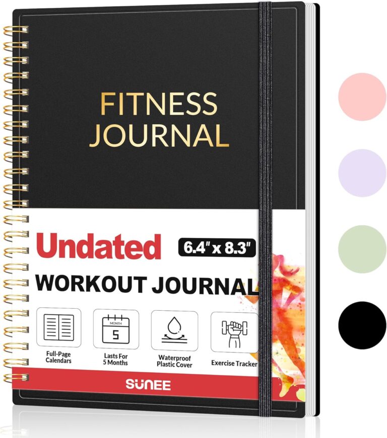 Read more about the article Fitness Journal Workout Planner for Women & Men, A5 (6.4″ x 8.3″) Workout Journal Log Book Planner Gift for Track Gym Essentials, Home Workouts, Track Progress, Achieve Wellness Goals, Black