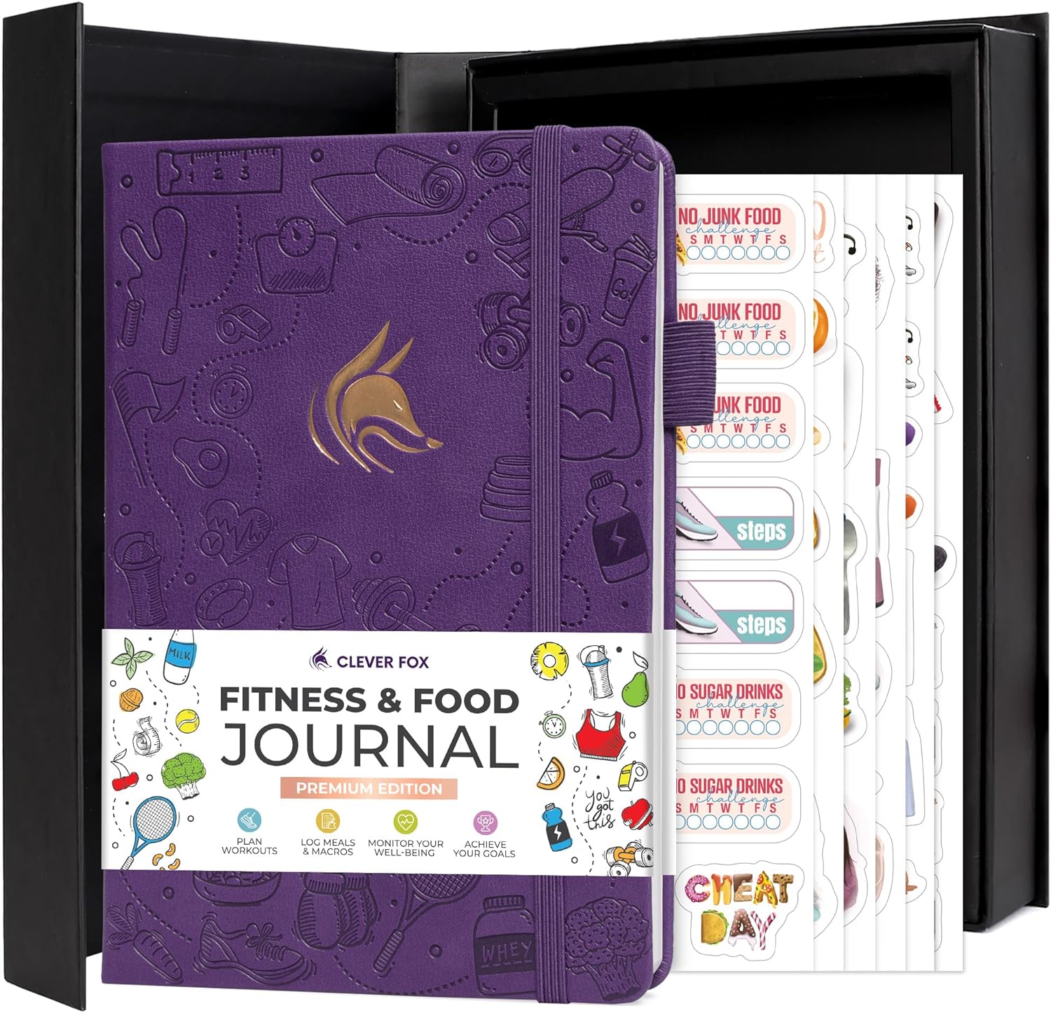Read more about the article Clever Fox Fitness and Food Journal Premium – Guided Daily Workout, Meal & Weight Loss Tracker for Women & Men – Exercise Diet Planner (Purple)