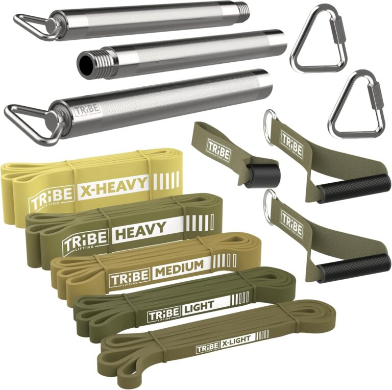 Read more about the article Long Resistance Bands for Working Out Men and Women – Set of 5 Pull-Up Bands, Rubber Handles and Door Anchor – Workout Bands Resistance for Men – Exercise Bands Resistance Bands Set