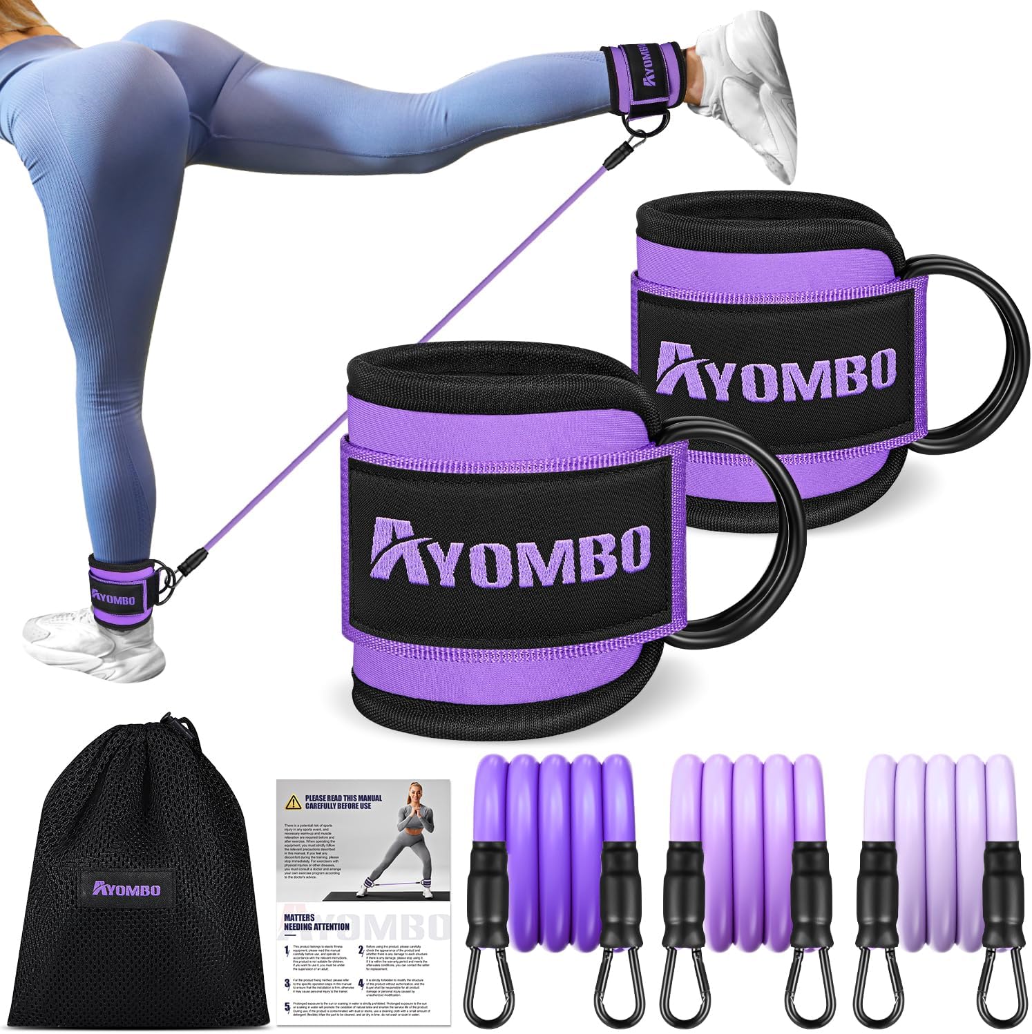 Read more about the article Ankle Resistance Bands with Cuffs, Home Gym Workout Equipment, Lifting Glute Butt Exercise Equipment for Women, Ankle Weights Fitness Set, Leg Booty Equipment for Training Perfect Body Shape