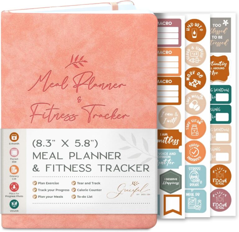 Read more about the article Graceful by Design Meal Planner and Fitness Tracker – Plan Workouts in our Fitness Journal for Women – Track Macros in our Food Journal for Women Weight Loss – Tear and Track with Perforated Pages