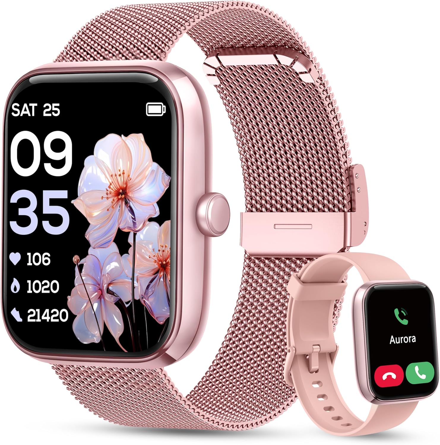 Read more about the article KALINCO Smart Watch Women [2 Bands, 44mm case] 1.83″ Alexa Fitness Tracker, Heart Rate, Sleep, Stress Monitor, IP68 Waterproof Smartwatch, Make/Answer Calls, Compatible with iPhone & Android Phones