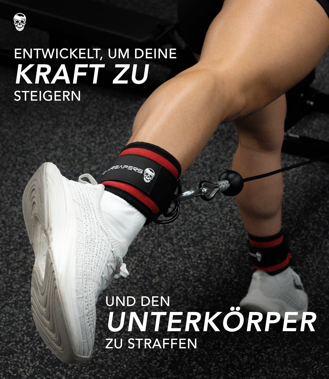 Read more about the article Gymreapers Ankle Straps For Cable Machine Kickbacks, Glute Workouts, Lower Body Exercises – Adjustable Leg Straps with Neoprene Padding