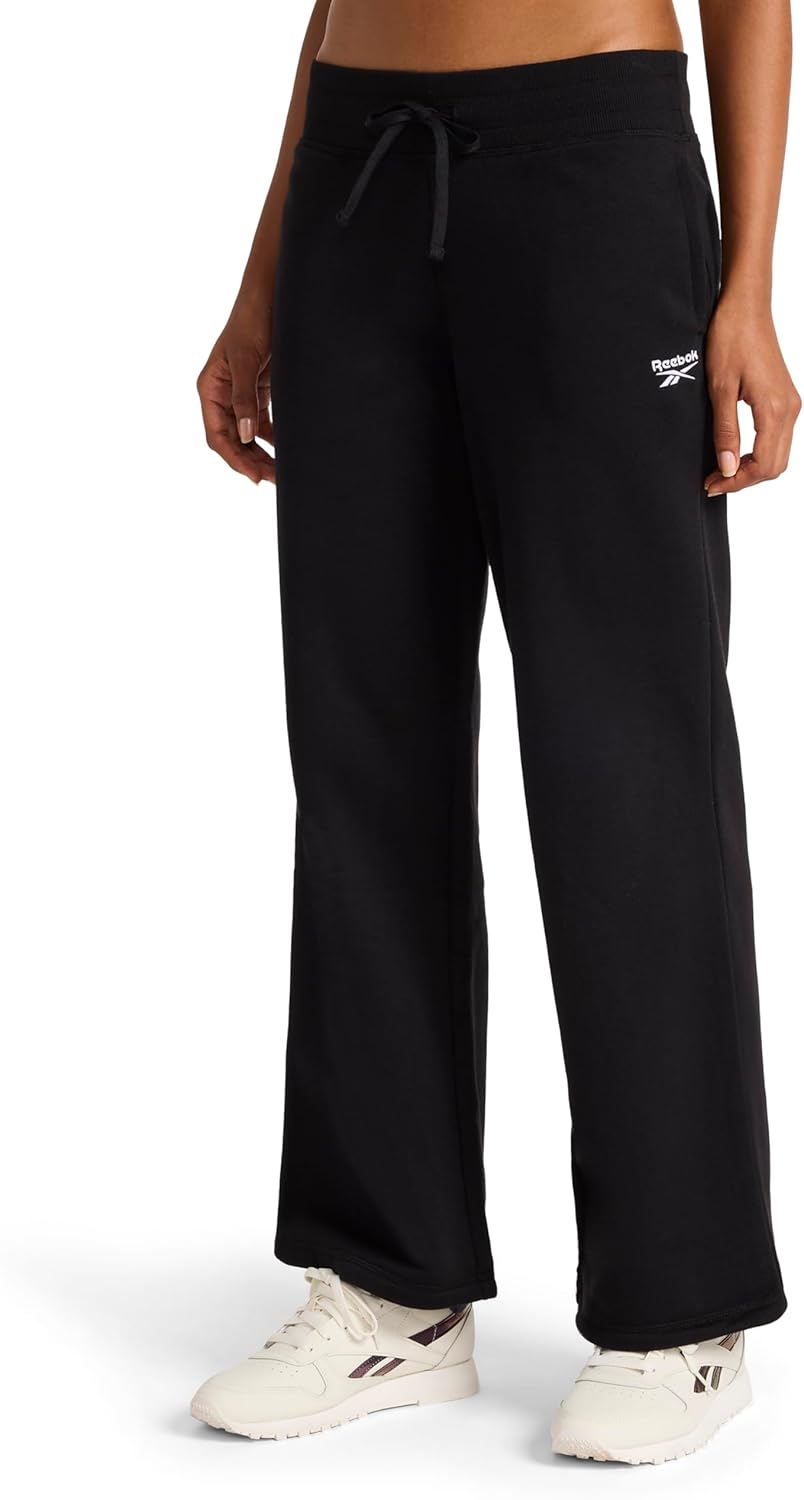Read more about the article Reebok Women’s Wide Leg Sweatpant, Standard Fit, 30” Inseam, Midweight Cotton-Poly Fleece Fabric