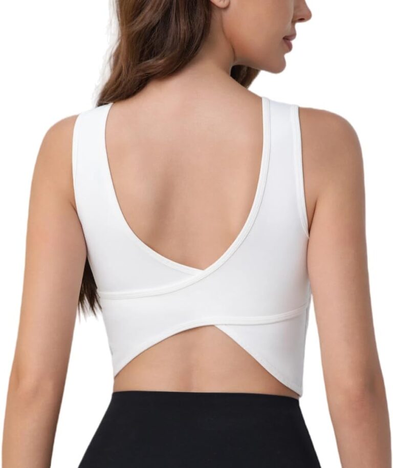 Read more about the article Women’s Sports Bra Workout Tank Top High Support Fitness Bra Moisture-Wicking Exercise Top for Yoga, Pilates, Gym Workouts
