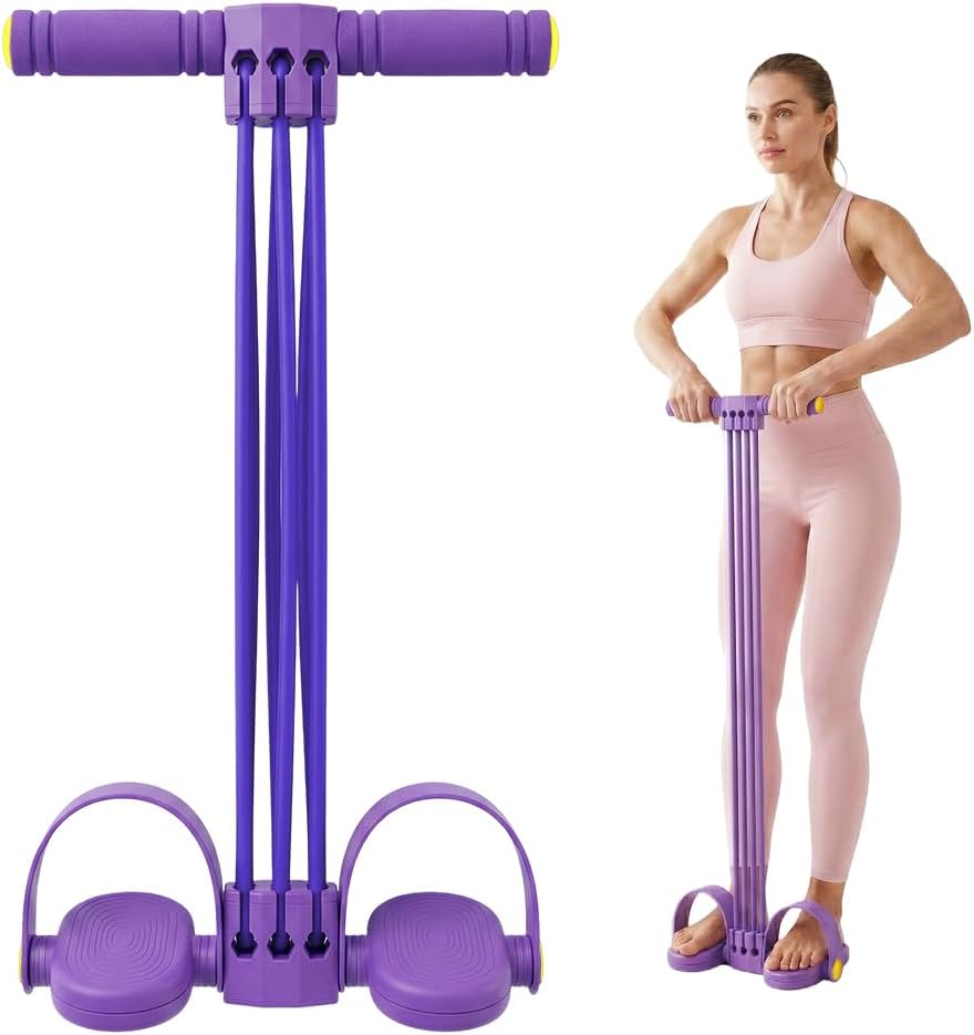 Read more about the article Pedal Resistance Bands with Handles, Upgrade 6-Tube Natural Rubber Foot Pedal Resistance Band for Multifunction Stretching Workout, Abdomen Waist Arms Legs Training