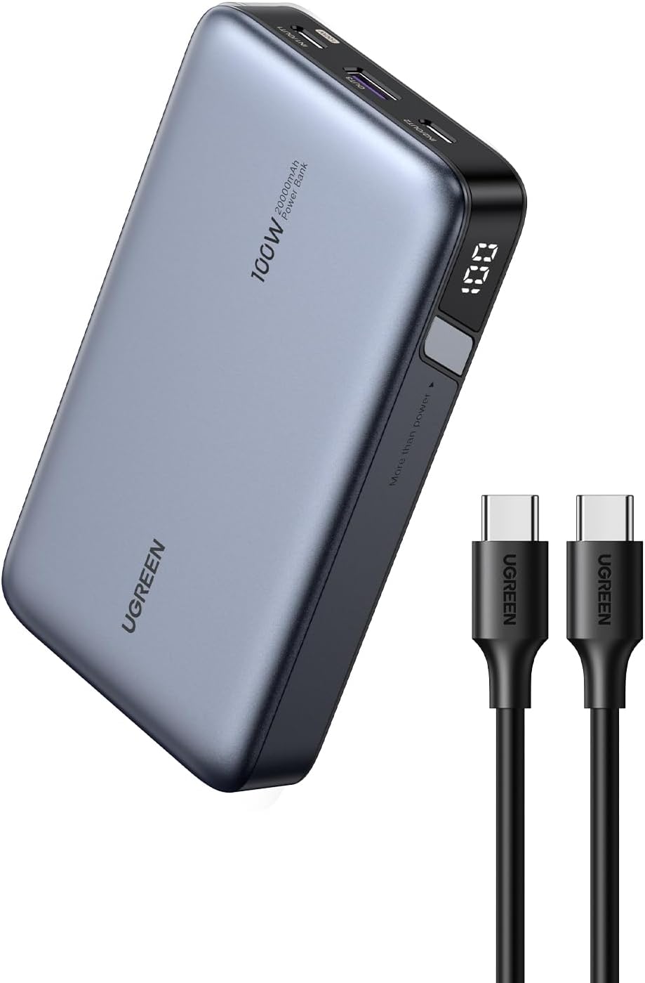 Read more about the article UGREEN 20000mAh 100W Power Bank, Nexode Portable Charger USB C 3-Port PD Fast Charging Battery Pack Digital Display for iPhone 17/16, MacBook, iPad, Galaxy S26 Ultra, Steam Deck, Dell XPS and More