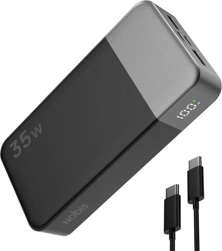 Read more about the article NOBIS Portable Charger, 20000mAh Power Bank, 35W Power Bank Fast Charging, Battery Pack with C to C Cable, Battery Bank with Digital Display for Phone Android etc